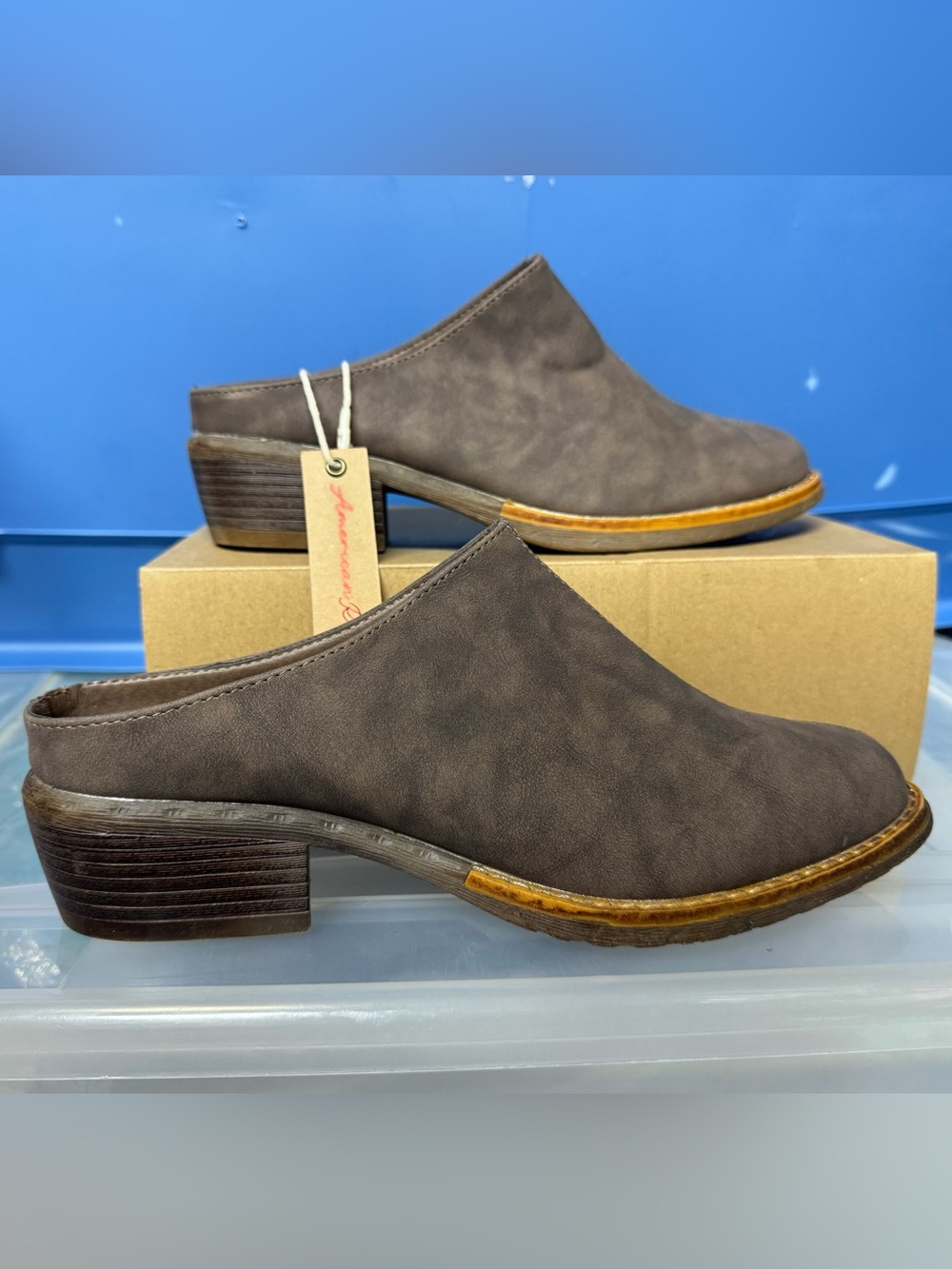 American Rag Brown Slip-On Mule Clogs Sz 10 NIB